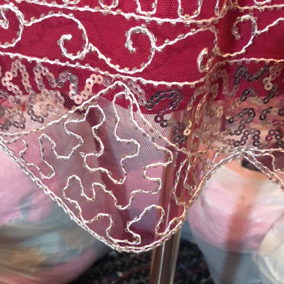 Stunning Sequin & Beaded Pink Dress with Lace. New with tags!  Size Large - Picture 4 of 17